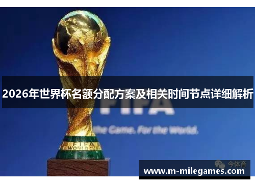 2026年世界杯名额分配方案及相关时间节点详细解析